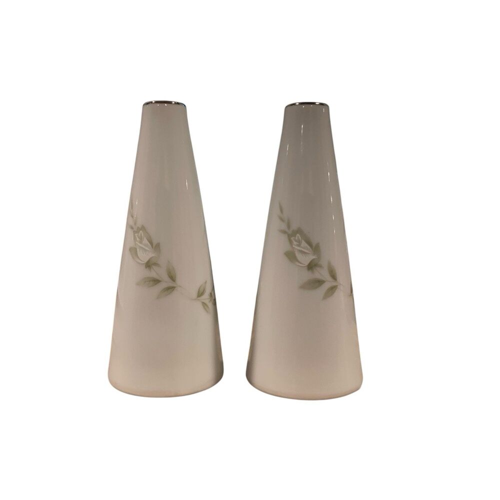 Vintage Four Crown China (Japan) Salt and Pepper Shakers Elegant Roses Design